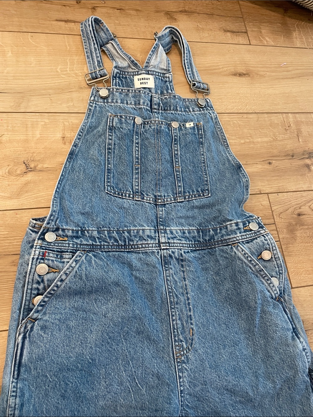 ARITZIA Sunday Best Overheard Denim Overalls - Size Small